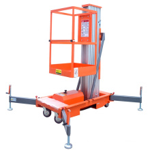 Vertical single mast aluminum alloy lift hydraulic portable one man lift